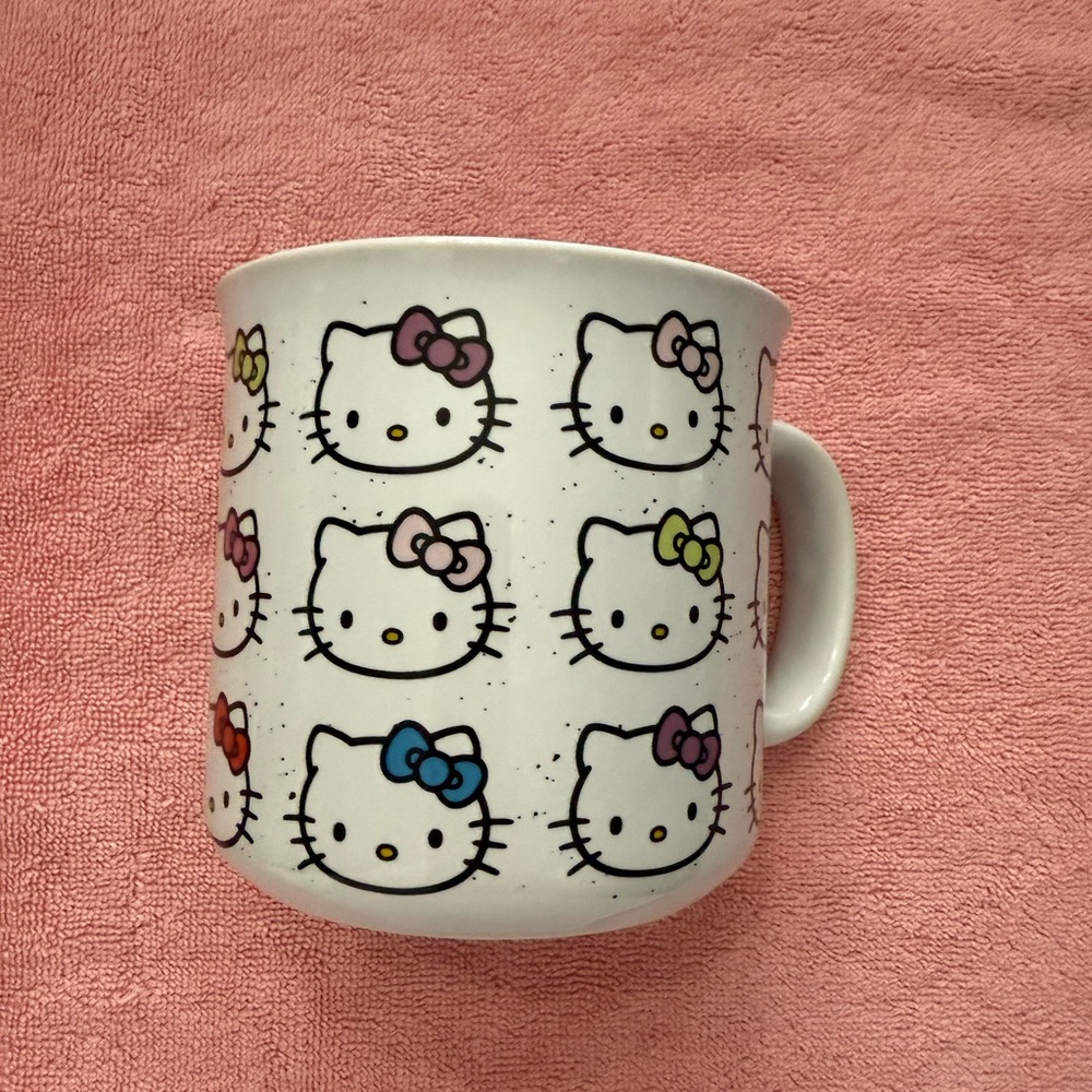 Hello Kitty Ceramic Mug with Black and White Design